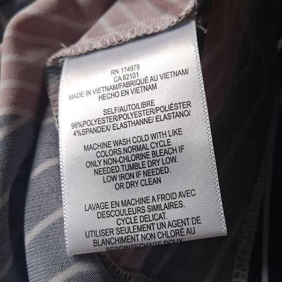 BCBGMaxAzria Digital Wave Chevron Striped Shift Jersey Dress Size Medium - Picture 4 of 5